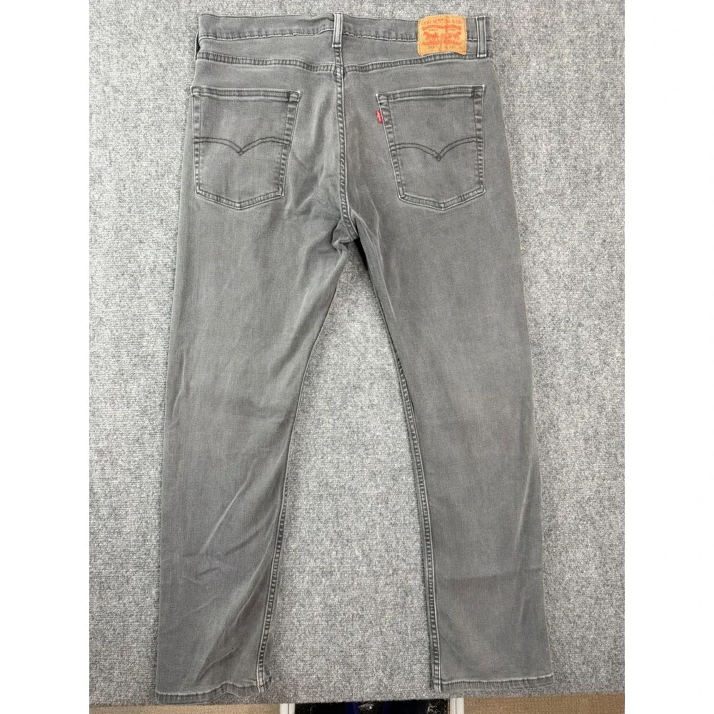 Levis 513 Slim‎ Straight Jeans Mens 36x30 Grey Denim Pants 08513-0786
